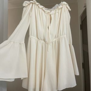 Off white romper, boutique brand size s/m
